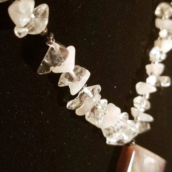 Pink Agate And Rose Quartz Necklace - Picture 2 of 8